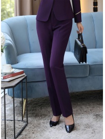 女式短款一粒扣西装配套西裤 紫色